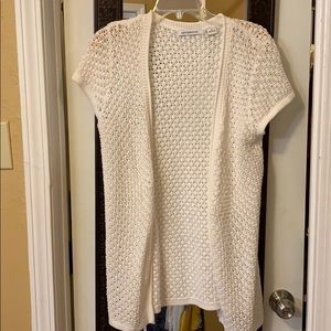 Short sleeve white cardigan Crochet